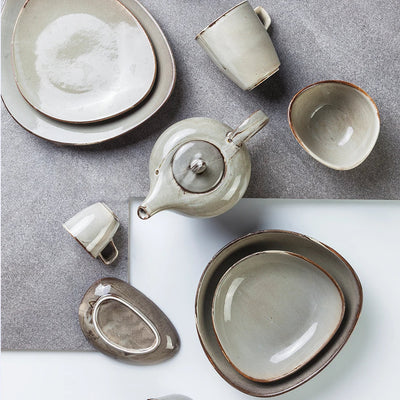 Nordic style grey china Eco friendly dinnerware ceramic porcelain milk jug