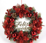 30CM Red Christmas wreath