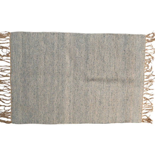 PAKRI GREY Rug 50x90cm - Handwoven Wool & Cotton Blend, Stylish & Durable - Perfect for Living Room, Bedroom, or Entryway - Eco-Friendly, Easy to Clean, Soft Texture, Minimalist Grey Accent