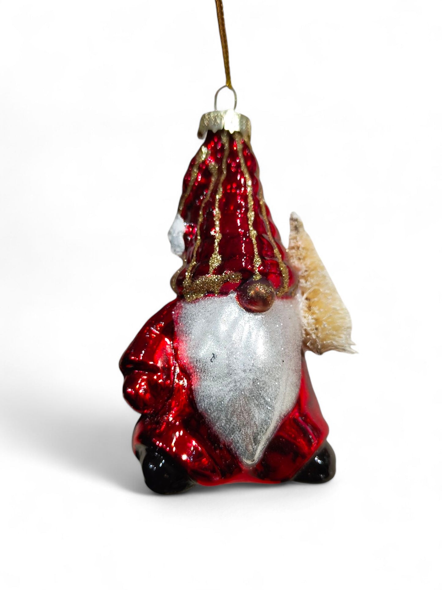 Jolly Santa Bauble - Classic Holiday Ornament for Christmas Tree, Festive Decoration, Resin, 3.5 inches, Perfect Gift for Family and Friends