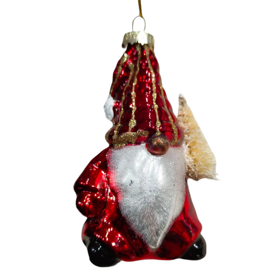 Charming Santa Gonk Bauble - A whimsical and fun holiday ornament perfect for adding festive cheer to your Christmas tree decor. Bring joy and a touch of personality to your seasonal decorations!