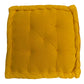 Luxurious Solid Square Chair Pad 40x40x5cm - 100% Cotton Yellow Cushion for Comfort and Style