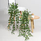 Artificial Pea Pods Hanging Potted Plant - Realistic Faux Plant with Lush Green Pea Pods and Leaves in Decorative Pot - Perfect for Home Decor, Offices, and Indoor Spaces - Low Maintenance and Easy to Hang