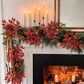 Glitter Branch Red – Festive Decorative Branch with Sparkling Red Glitter Finish – Perfect for Holiday Arrangements, Wreaths, Garlands, and Seasonal Displays