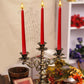 Red Stick Candle 25 cm - Premium Natural Wax, Clean Burn, and Long-Lasting Fragrance - Elegant Minimalist Design for Modern Home Décor, Candlestick Holders, and Special Occasions