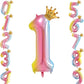 Rainbow Foil Balloon Set - Colorful Party Balloons for Birthdays, Baby Showers, and Celebrations - Durable, Helium-Compatible, and Easy to Inflate - Perfect for Festive Decor and Kids' Parties