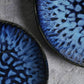 Ocean Blue 20cm Embossed Round Plate - Stylish Ceramic Plate with a Textured Ocean Blue Design - Ideal for Serving Appetizers, Small Meals, or Desserts - Perfect for Adding a Vibrant Touch to Your Tableware Collection