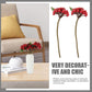 Red Berry Hip Bunch - Artificial Berry Branches with Vibrant Red Berries - Perfect for Floral Arrangements, Home Décor, and Seasonal Decorations