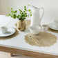 Romantic PVC Rose Gold Plastic Placemats for Kitchen Dining Table Decorative Table Mats for Home Décor and Elegant Dining Settings Heat-Resistant Waterproof Table Mats with Stylish Rose Gold Finish