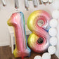 Rainbow Foil Balloon Set - Colorful Party Balloons for Birthdays, Baby Showers, and Celebrations - Durable, Helium-Compatible, and Easy to Inflate - Perfect for Festive Decor and Kids' Parties