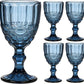 Blue French Vintage Wine Glass – Elegant Crystal Stemware – Classic Design with Rich Blue Hue – Ideal for Serving Wine, Cocktails, or Special Occasions – Timeless, Sophisticated Touch for Your Glassware Collection