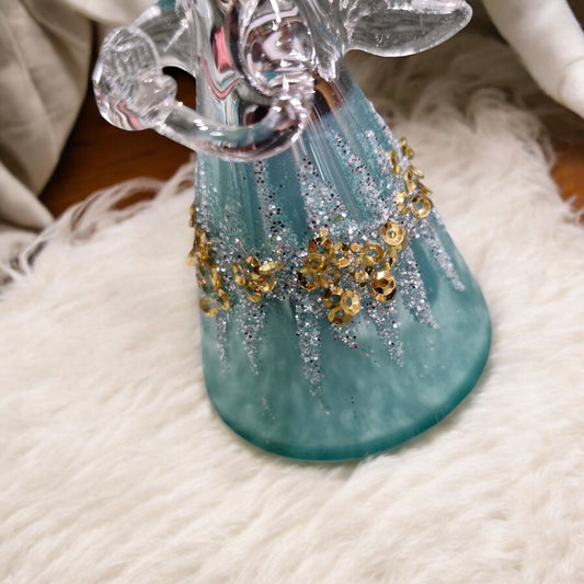 Divine Angel Ornament - Timeless Holiday Charm - Elegant Christmas Tree Decoration - Beautiful Handcrafted Gift - Sparkling Holiday Keepsake - Perfect for Festive Home Décor and Gifting