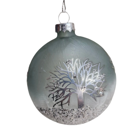 Glistening Silver Branch Ornament - Elegant Holiday Decor for Christmas Tree, Wreaths & Festive Settings