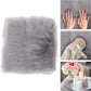 Dark gray 35×35cm real lambswool chair pad – luxurious and soft seat cushion, made from genuine wool for warmth and comfort, breathable and durable, perfect for dining chairs, office seats, or home décor, available in multiple pieces.