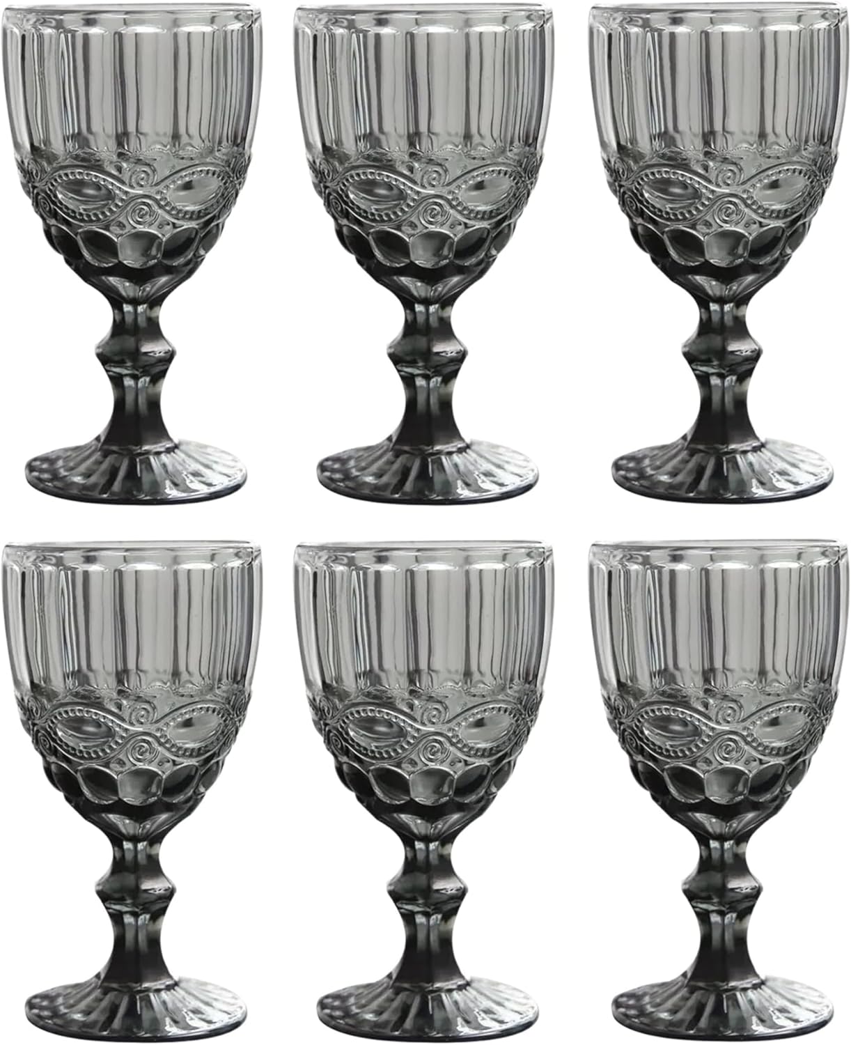 Gray French Vintage Wine Glass – Elegant Crystal Stemware – Classic Design with Soft Gray Hue – Perfect for Serving Wine, Cocktails, or Special Occasions – Timeless, Sophisticated Addition to Your Glassware Collection