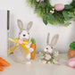 Floral Garden Small Bunny - 2 Assorted Designs - Cute and Charming Decorative Bunnies for Spring or Easter Decor - Perfect for Home, Garden, or Seasonal Displays