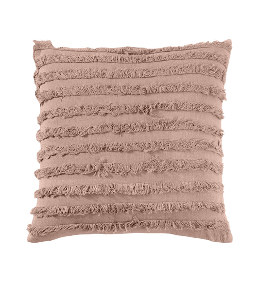 PEACH FRILLED CUSHION 45x45CM - Soft and Elegant Decorative Pillow with Frilled Edges - Luxurious Accent for Living Room, Bedroom, or Office - Comfortable, Lightweight, and Easy to Clean