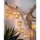 Christmas light outdoor decorative – 10-bulb natural bamboo patio lights, bamboo woven decorative string lights for holiday, garden, backyard, and festive home décor