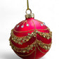 Golden Snowflake Elegance: Red & Gold Christmas Bauble – 3.1-Inch Handmade Holiday Ornament, Luxurious Festive Décor