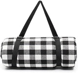 Black/White Checkered Picnic Blanket 200x200cm