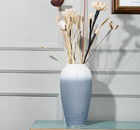 Blue Ceramic Aesthetic Vase Centerpiece Garden Stoneware Grand Ceramic Vase For Living Room