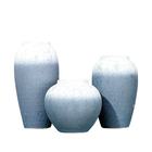 Blue Ceramic Aesthetic Vase Centerpiece Garden Stoneware Grand Ceramic Vase For Living Room