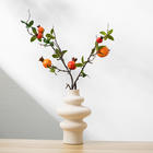Broad Cone Indented Handmade Plant Circular Wedding Vase Nordic Ceramic Vase