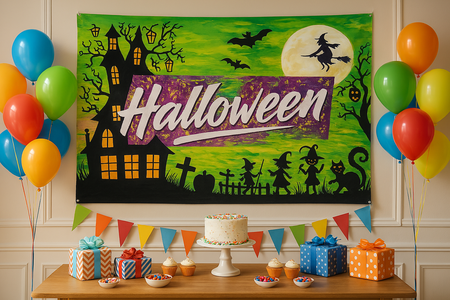 Halloween Paper Cake Stand – 36x30cm, Spooky 3-Tier Dessert Display, Sturdy & Disposable, Perfect for Halloween Parties, Cupcakes, Treats & Festive Table Decor