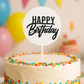 Black Cake Topper – Elegant "Happy Birthday" Decoration – Durable Acrylic Topper for Cakes – Perfect for Birthday Parties & Celebrations