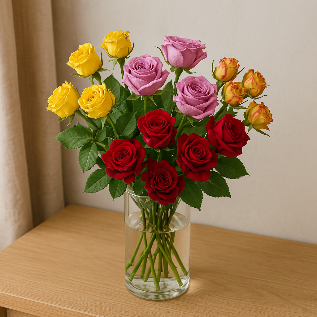 Rose bouquet – beautiful and fresh floral arrangement, perfect for weddings, anniversaries, birthdays, and special occasions, available in various colors and styles, elegantly wrapped for gifting or home décor.