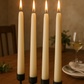 White Stick Candle 25 cm (4 Pack) - Premium Natural Wax, Clean Burn, and Long-Lasting Fragrance - Elegant Minimalist Design for Modern Home Décor, Candlestick Holders, and Special Occasions