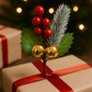 Gold Bauble & Red Berry Pick 17 cm – Festive Artificial Pick with Shiny Gold Baubles, Red Berries, and Green Foliage – Perfect for Holiday Wreaths, Garlands, Floral Arrangements, and Seasonal Décor