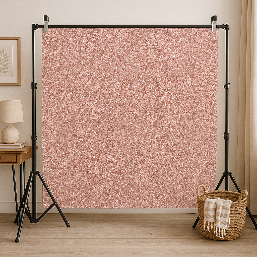 5×3ft Rose Gold Vinyl Backdrop - Elegant Photography Background for Parties, Weddings, and Events - Durable, Lightweight, and Easy to Set Up for Photo Booths and Decorations
