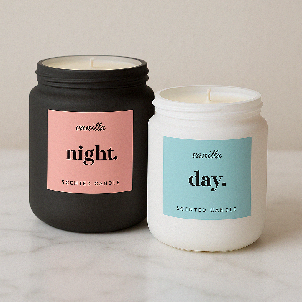 Handmade Day Small Jar Soy Candle - Eco-Friendly, Clean-Burning Scented Candle in a Stylish Glass Jar - Perfect for Home Decor, Relaxation, and Gift Giving