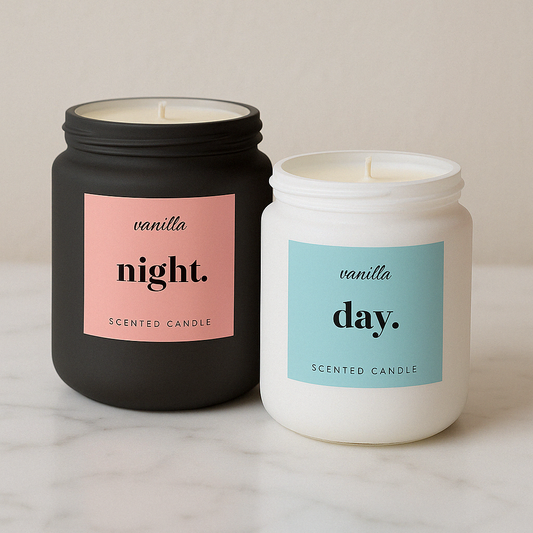 Handmade Day Small Jar Soy Candle - Eco-Friendly, Clean-Burning Scented Candle in a Stylish Glass Jar - Perfect for Home Decor, Relaxation, and Gift Giving