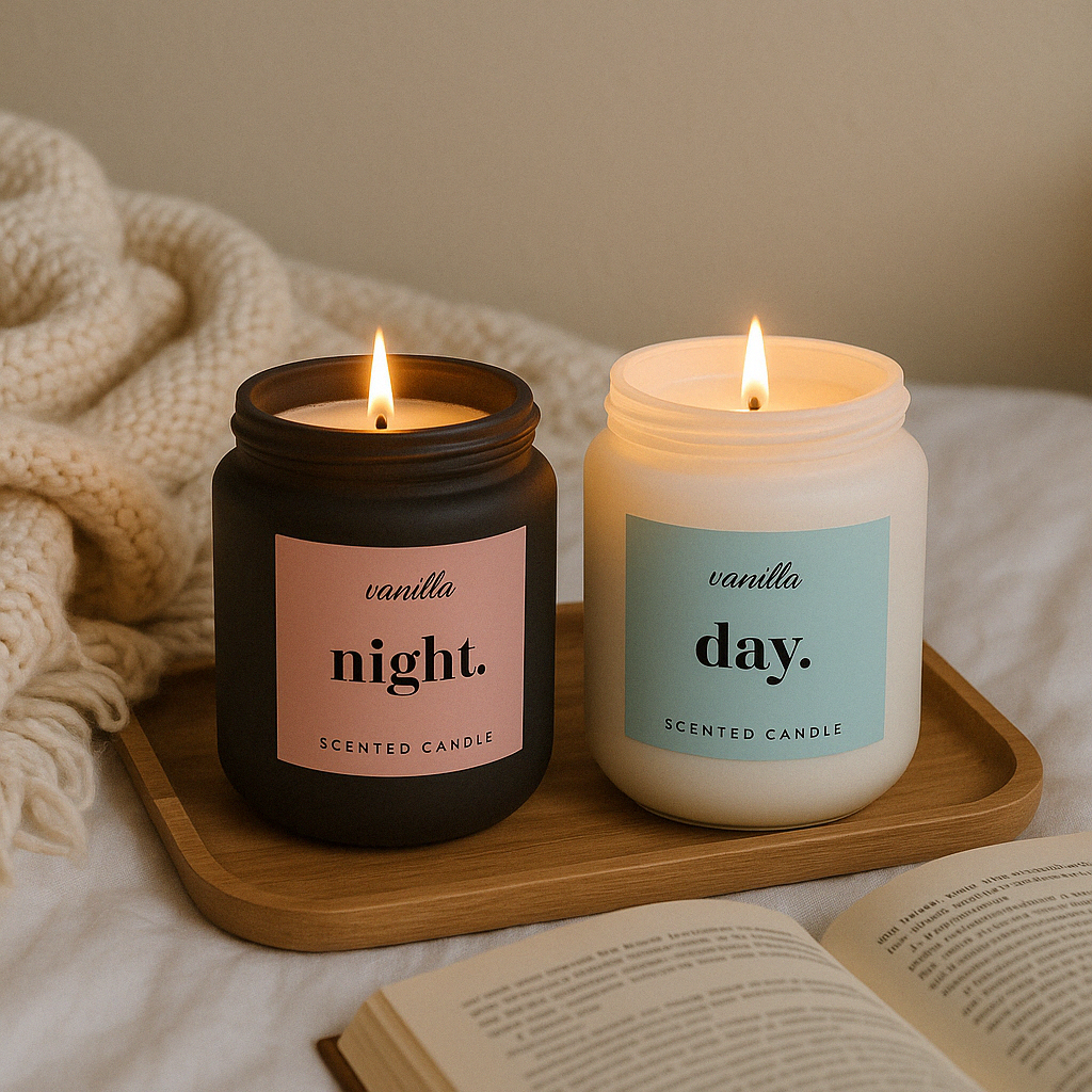 Handmade Day Small Jar Soy Candle - Eco-Friendly, Clean-Burning Scented Candle in a Stylish Glass Jar - Perfect for Home Decor, Relaxation, and Gift Giving