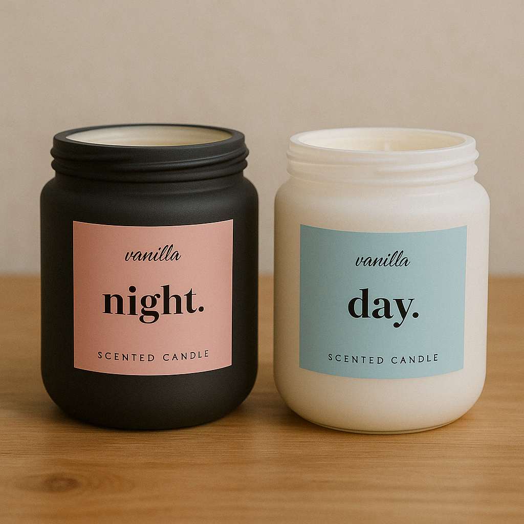 Handmade Day Small Jar Soy Candle - Eco-Friendly, Clean-Burning Scented Candle in a Stylish Glass Jar - Perfect for Home Decor, Relaxation, and Gift Giving