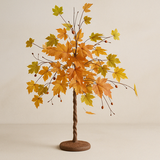 M'LEAF & BERRY Branch Tree 78 cm - Artificial Tree with Realistic Green Leaves and Berries - Perfect for Home Décor, Office, or Seasonal Decoration