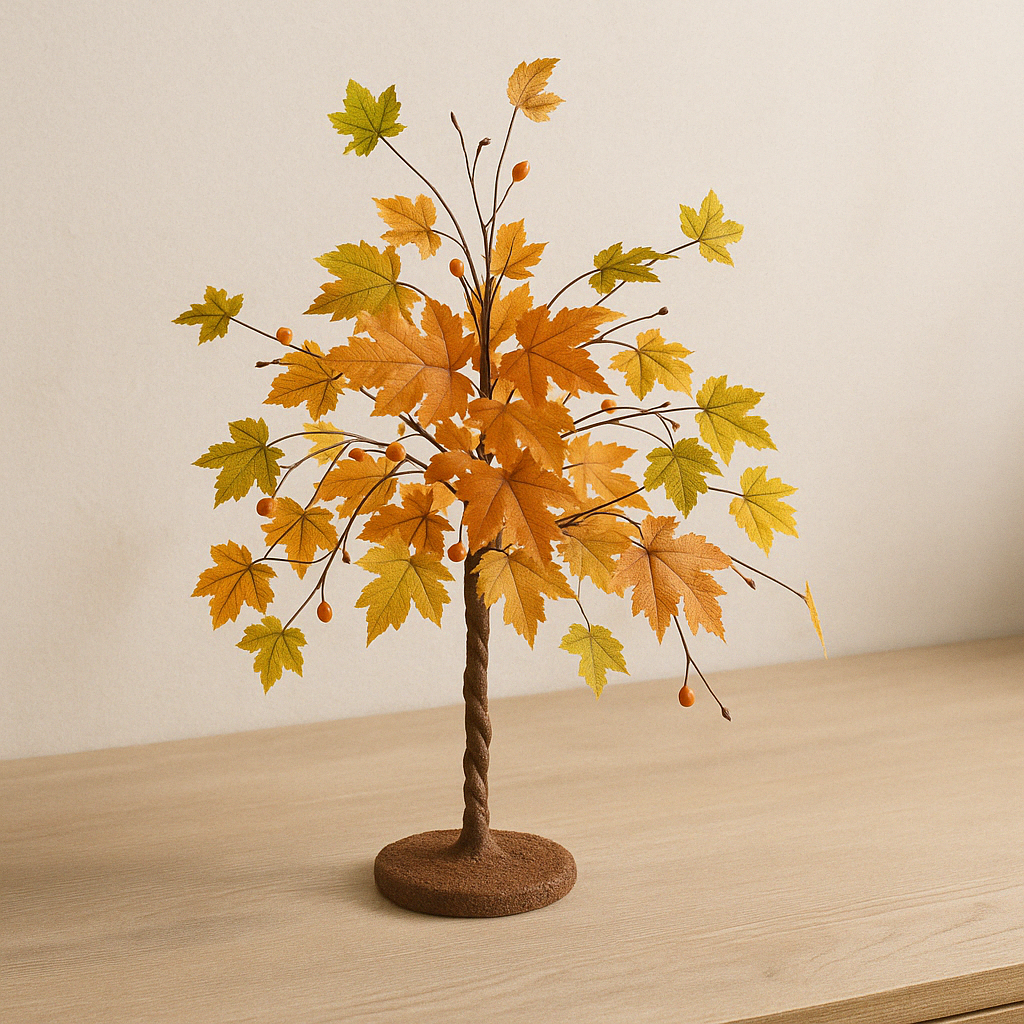M'LEAF & BERRY Branch Tree 78 cm - Artificial Tree with Realistic Green Leaves and Berries - Perfect for Home Décor, Office, or Seasonal Decoration
