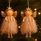 Whimsy Blush Fairy Hanger (Set of 2) – Delicate and Charming Hanging Fairy Decorations with Soft Blush Tones – Perfect for Christmas Trees, Nurseries, and Whimsical Home Décor
