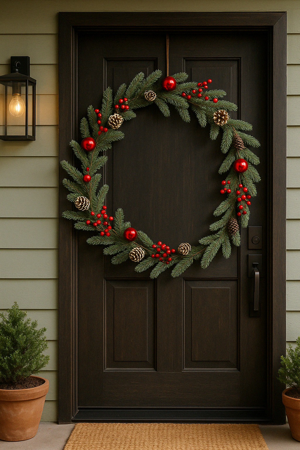 Frosted Bauble Garland 190 cm – Elegant Holiday Garland with Frosted Baubles and Winter Foliage – Perfect for Christmas Décor, Mantels, Tables, and Seasonal Displays