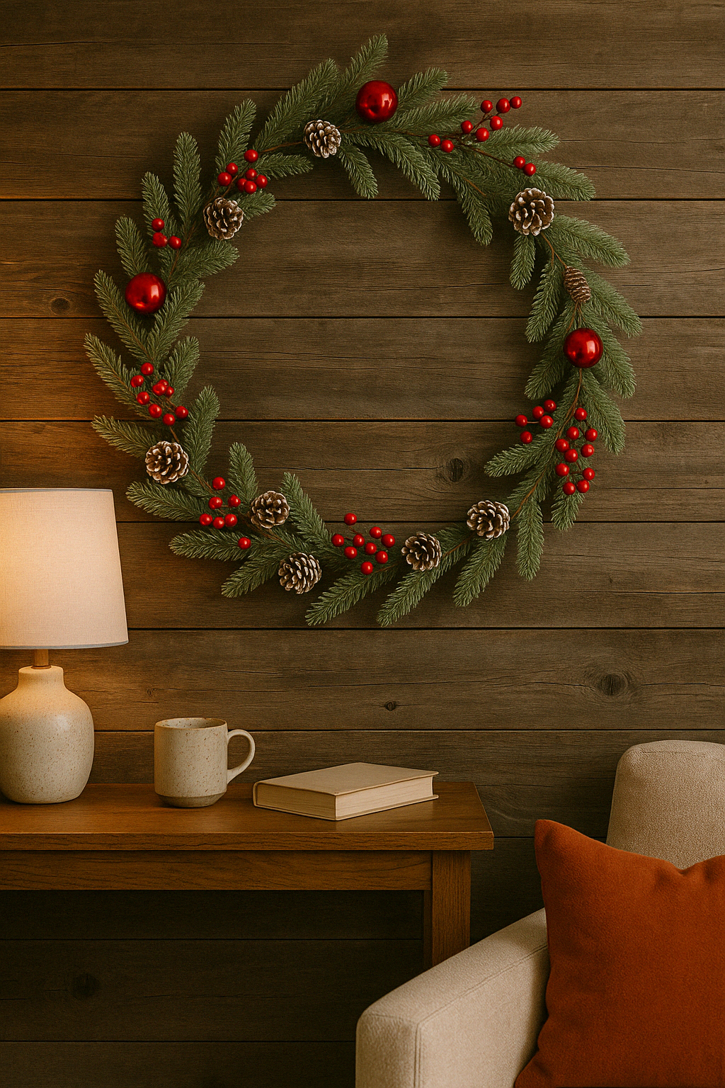 Frosted Bauble Garland 190 cm – Elegant Holiday Garland with Frosted Baubles and Winter Foliage – Perfect for Christmas Décor, Mantels, Tables, and Seasonal Displays