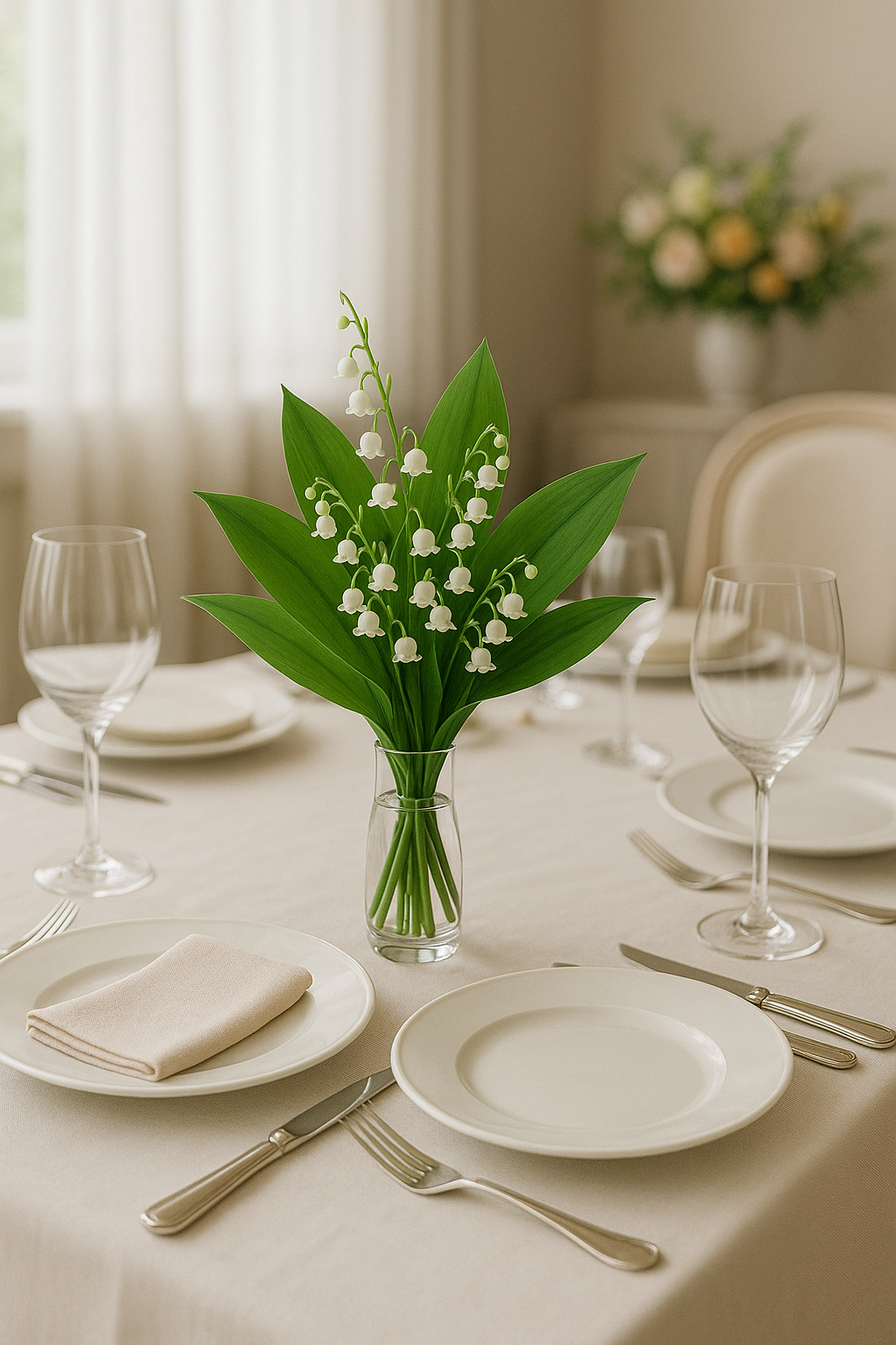 Artificial Bellflower Lily, 75 cm (29.5 Inches) Tall, Realistic Silk Flowers with Flexible Stems, Lifelike Floral Decoration for Home, Wedding, Office & Event Arrangements