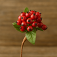 Red Berry Hip Bunch - Artificial Berry Branches with Vibrant Red Berries - Perfect for Floral Arrangements, Home Décor, and Seasonal Decorations