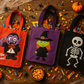 Halloween Cartoon Pumpkin Tote Bag – Reusable Trick-or-Treat Candy Bag – Durable Fabric Shopping Bag – Festive Halloween Party Favor – Cute Pumpkin Print Handbag for Kids & Adults