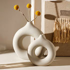 Contemporary Decoration Handmade Plant Circular Wedding Vase Nordic Ceramic Vase With Plant