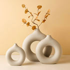 Contemporary Decoration Handmade Plant Circular Wedding Vase Nordic Ceramic Vase With Plant