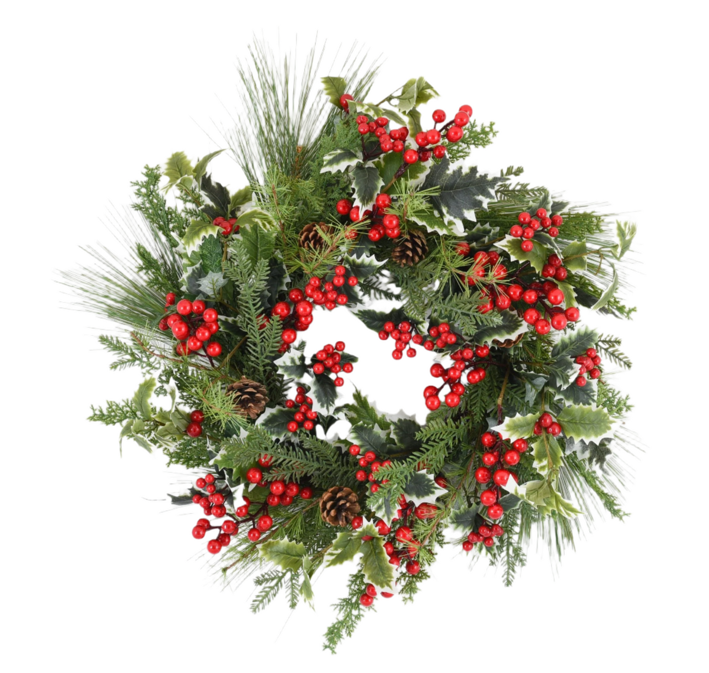 HOLLY HEDGE SMALL WREATH 60CM