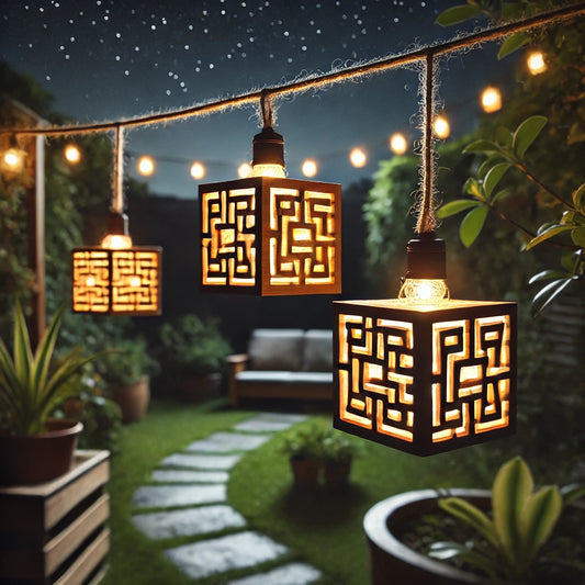 10 LED Wooden House String Lights - 2.1M Warm and Cozy Decorative Lights for Christmas, Parties, and Home Decor - Battery-Powered, Durable, and Perfect for Indoor Festive Ambiance