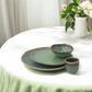 Embossed Crystal Green Stoneware Crockery Set - 16-Piece Dinnerware Set - Elegant and Durable for Dining, Serving, and Entertaining in Style